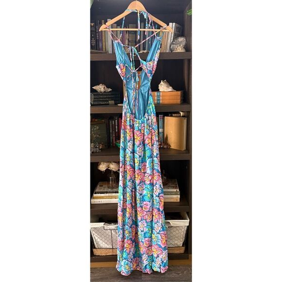 NWT For Love & Lemons Yasmin Multicolor Floral Maxi Dress Size XS $268 MSRP - Picture 5 of 10